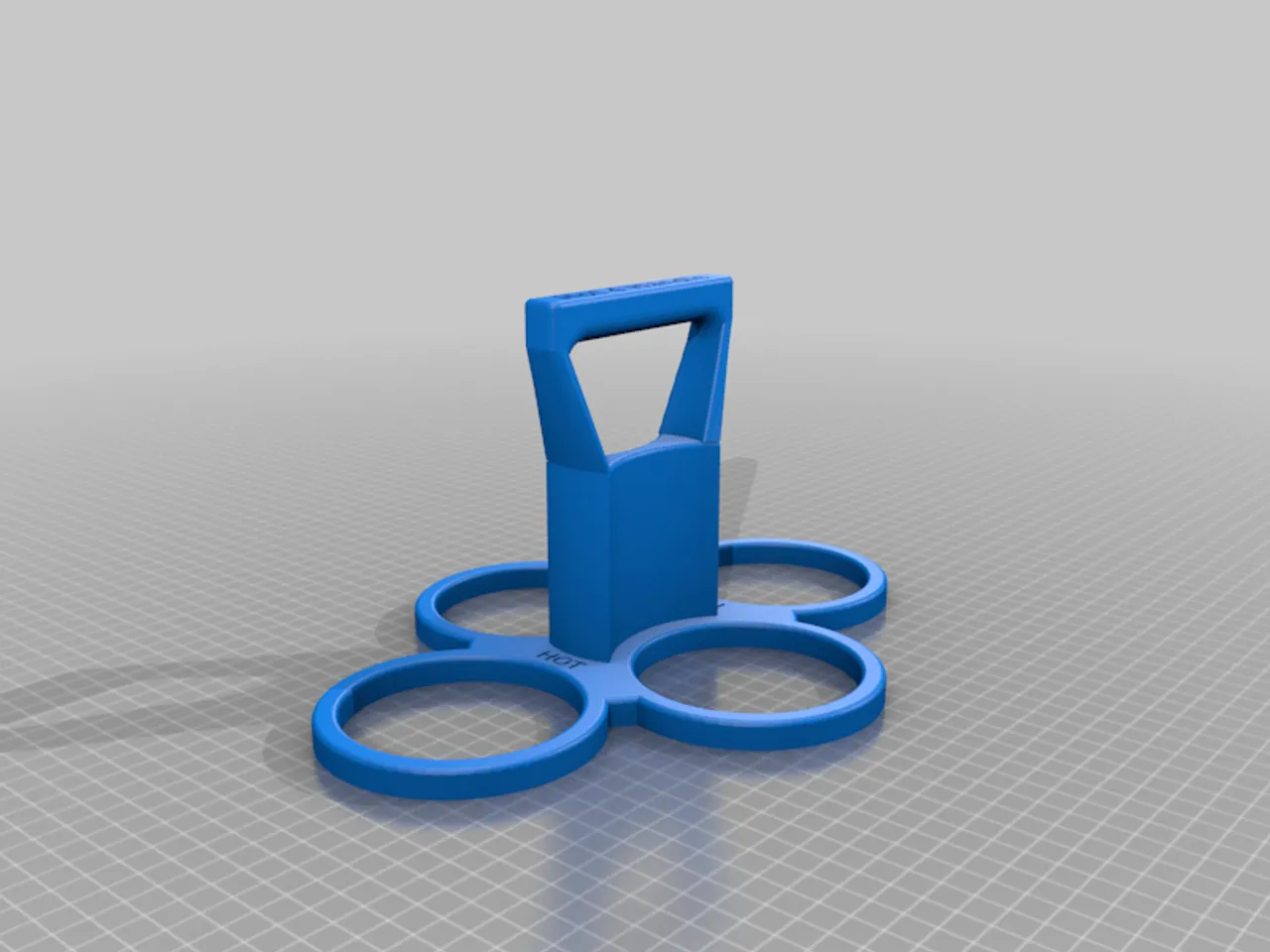 Hot 4 Handle Coffee Tote Carrier by jimerb | Download free STL