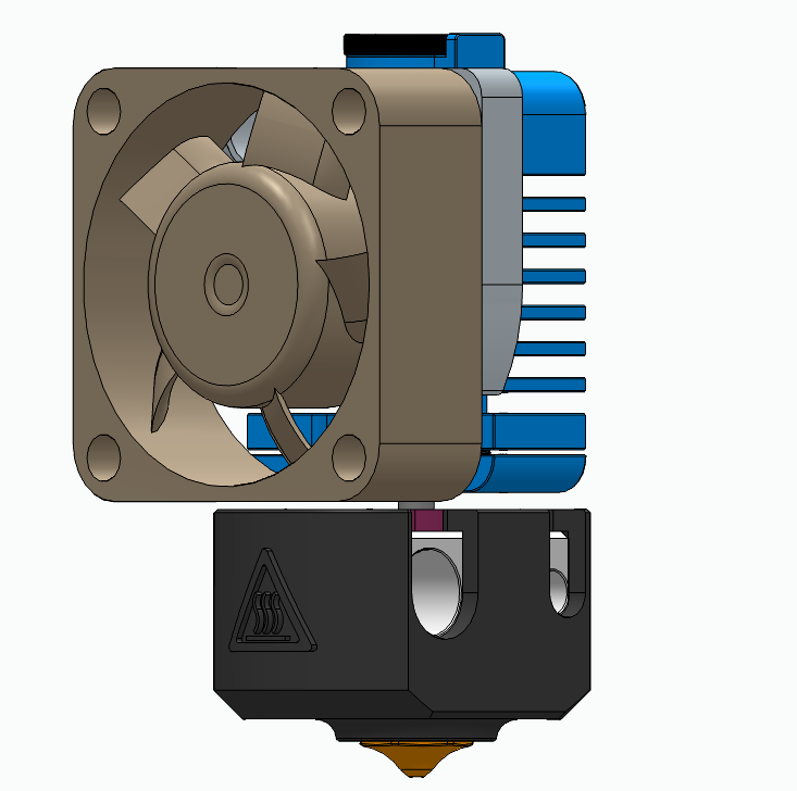 Dragonfly hotend 3010 fan bracket