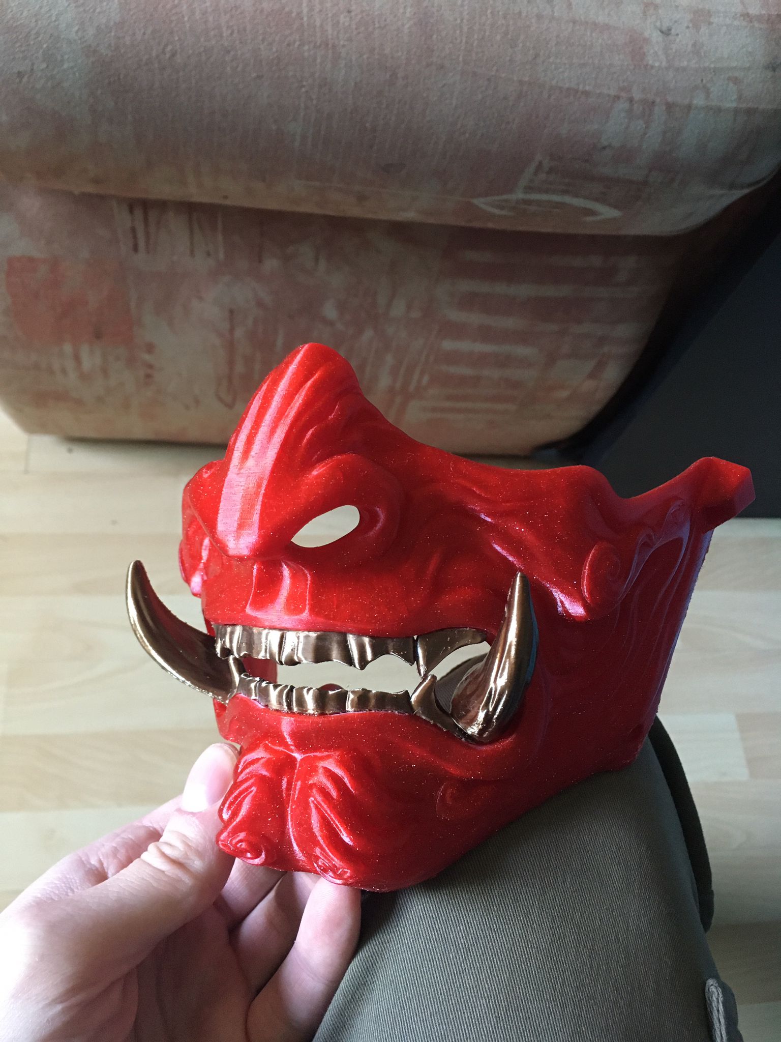 Samurai Mask Model 2 Separated teeth by Andrija Nikolic Download