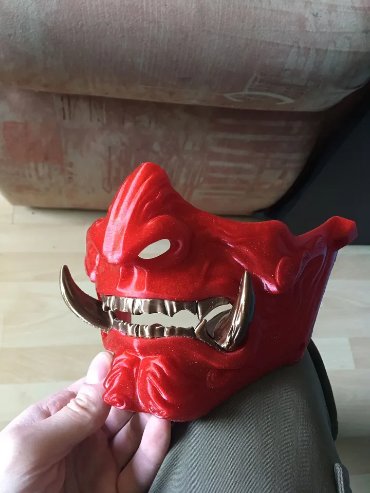 Samurai Mask Model 2 - Separated teeth by Andrija Nikolic | Download ...
