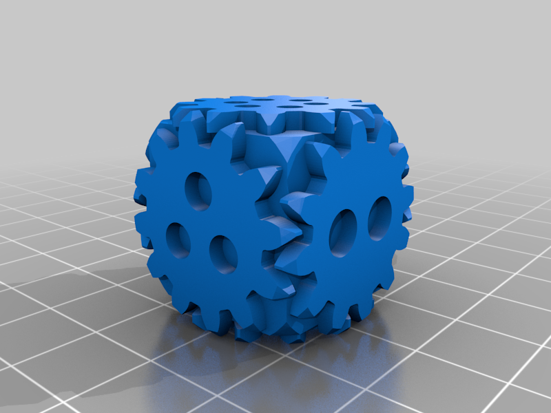Miniatura 6 do modelo 3D Balanced Steampunk D6 Dice