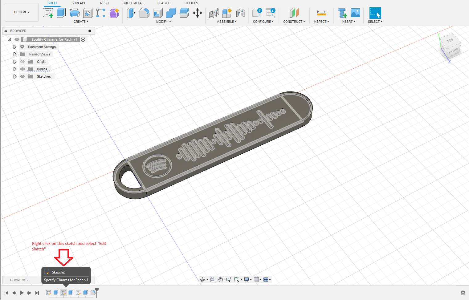 Spotify Song Keychain Editable By BluCheese Download Free STL Model spotify-song-keychain-editable-by-blucheese-download-free-stl-model