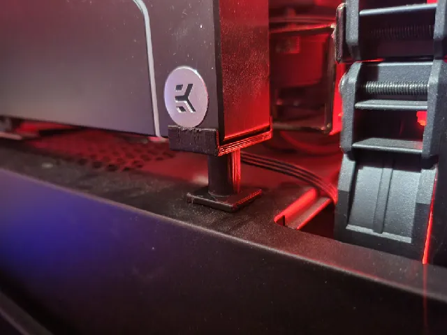 3080TI Vertical Mount Support w/ EK Vector Water Block