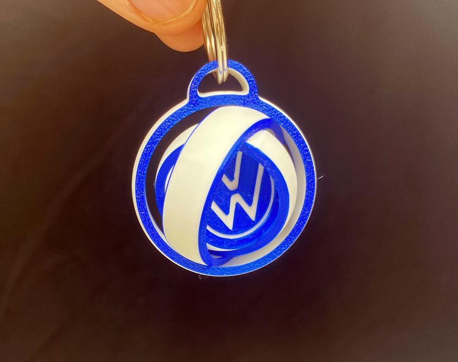 VOLKSWAGEN VW Fidget Gyroscope Keychain Spinner (Print-In-Place)