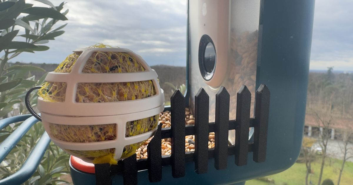 Bird Buddy Picket Fence For Suet Ball Holder by Domi Download free