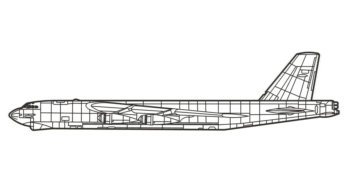B-52 - Side View - Silhouette by Chris D | Download free STL model ...