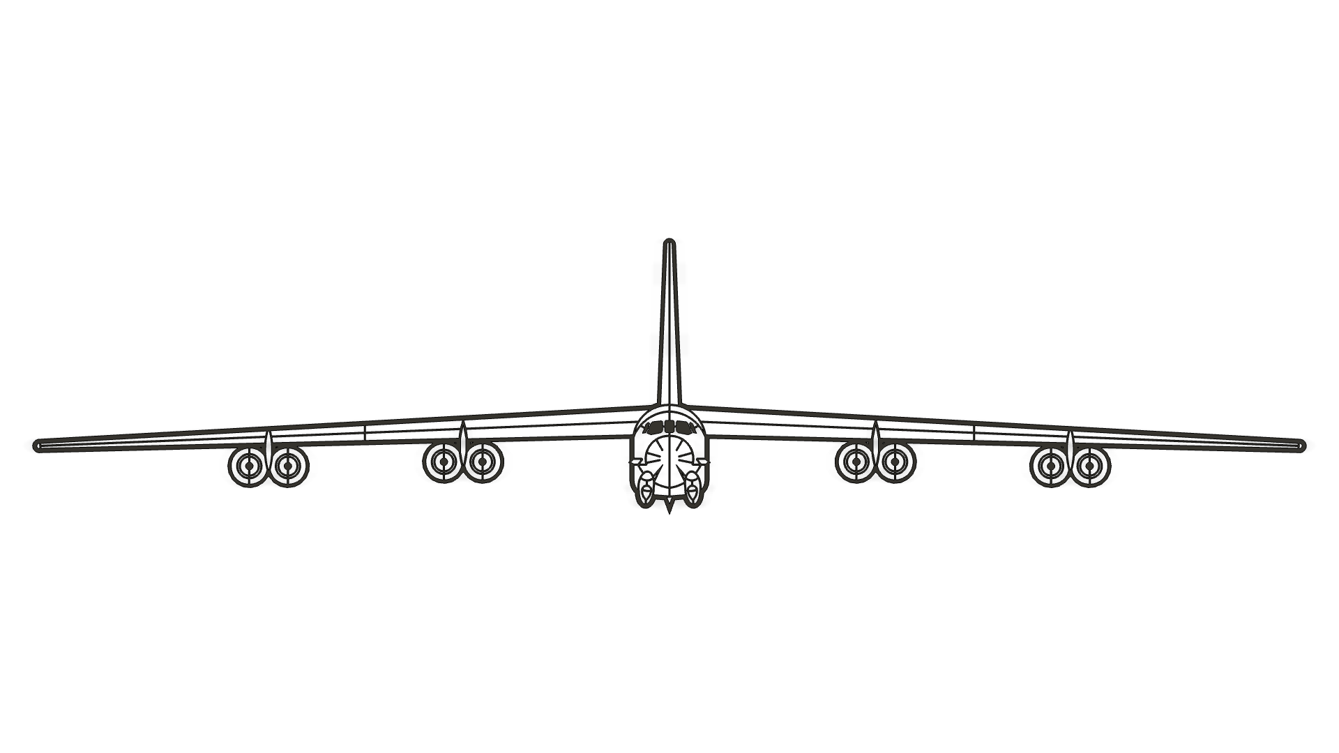 B 52 Front View Silhouette By Chris D Download Free STL Model Printables Com