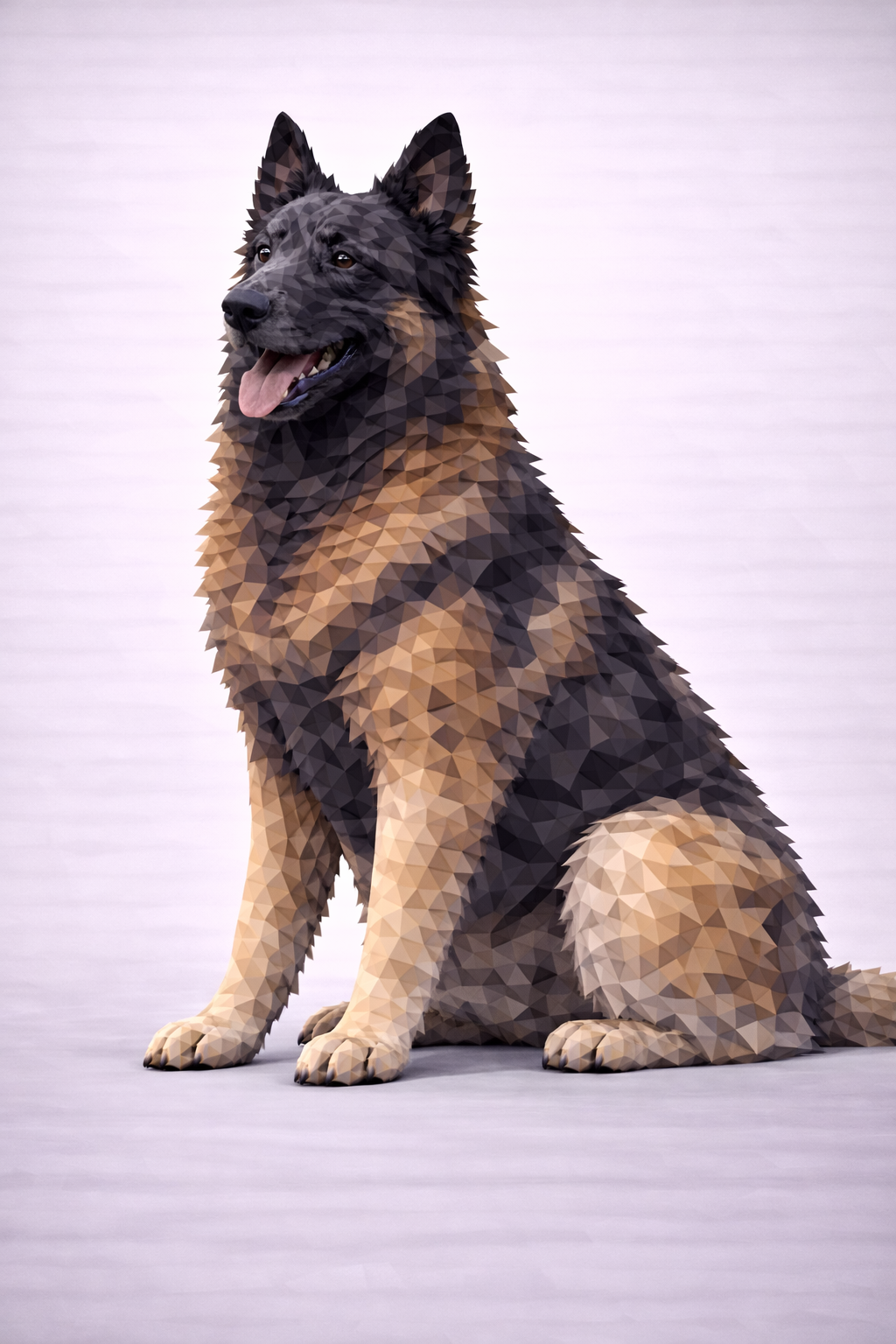 Belgian Shepherd Low Poly