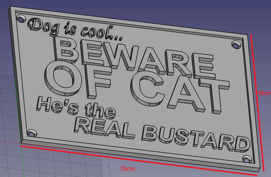 Dog is cool beware of cat - warning sign by Krystian Gałązka | Download