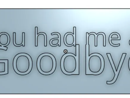 You had me at Goodbye sign