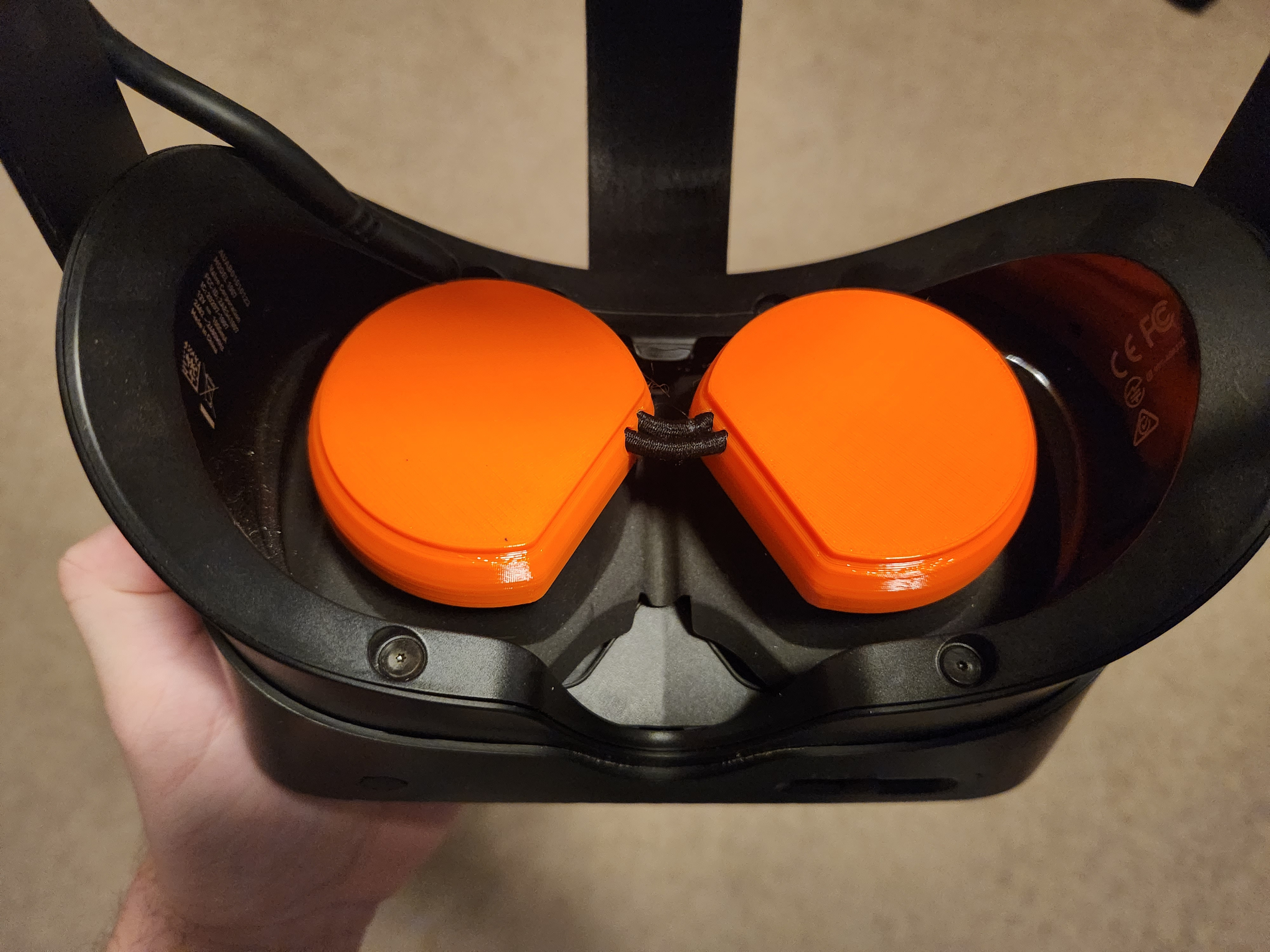 Valve Index Lens Caps with Hair Tie Connector