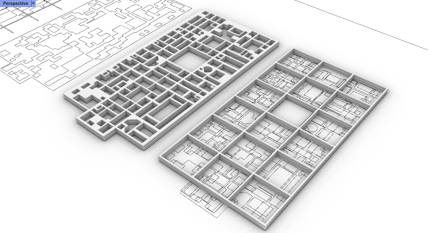 free berlin university 3d model at 1:1000 scale
