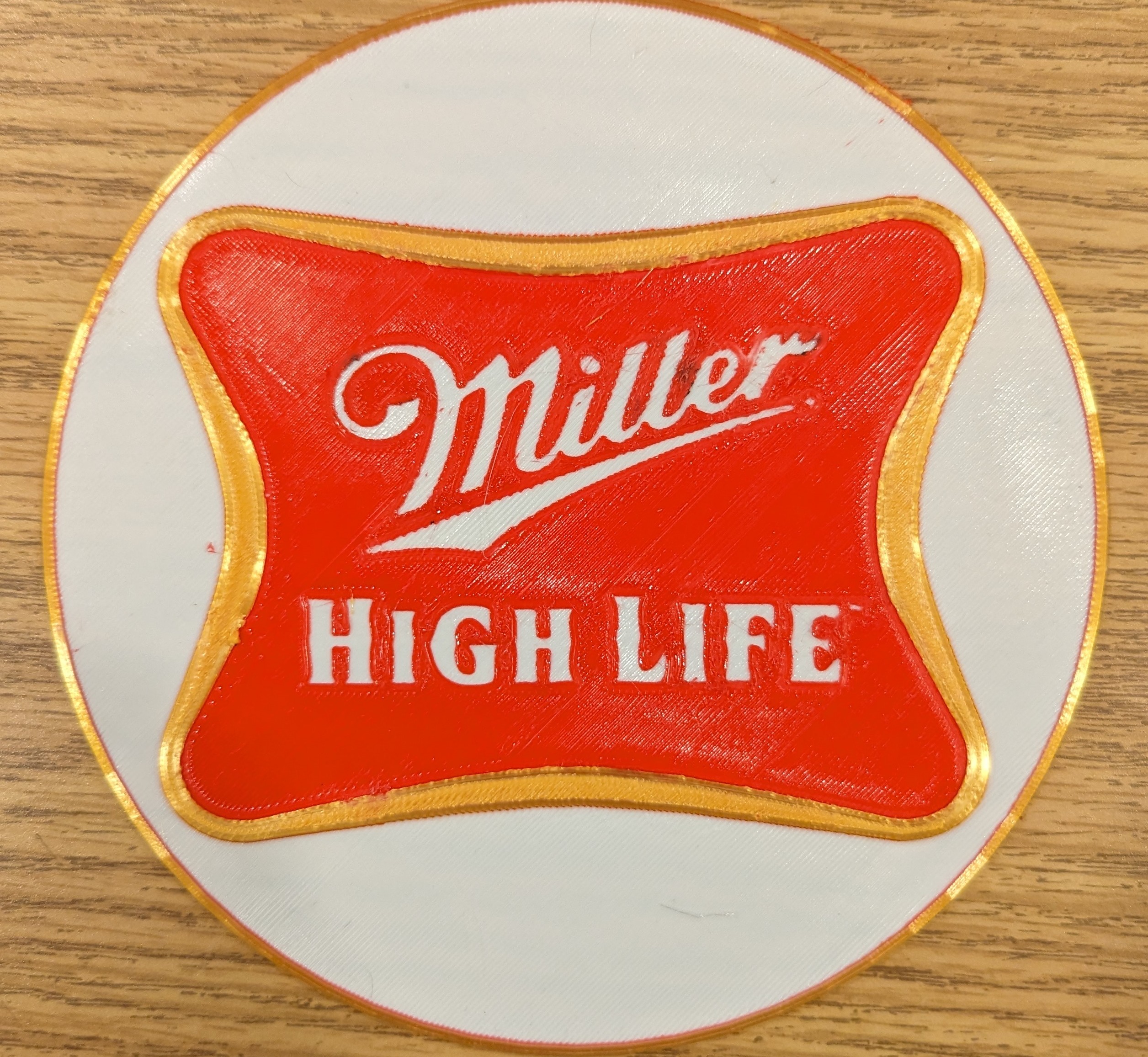 Miller High Life Beer sign placard