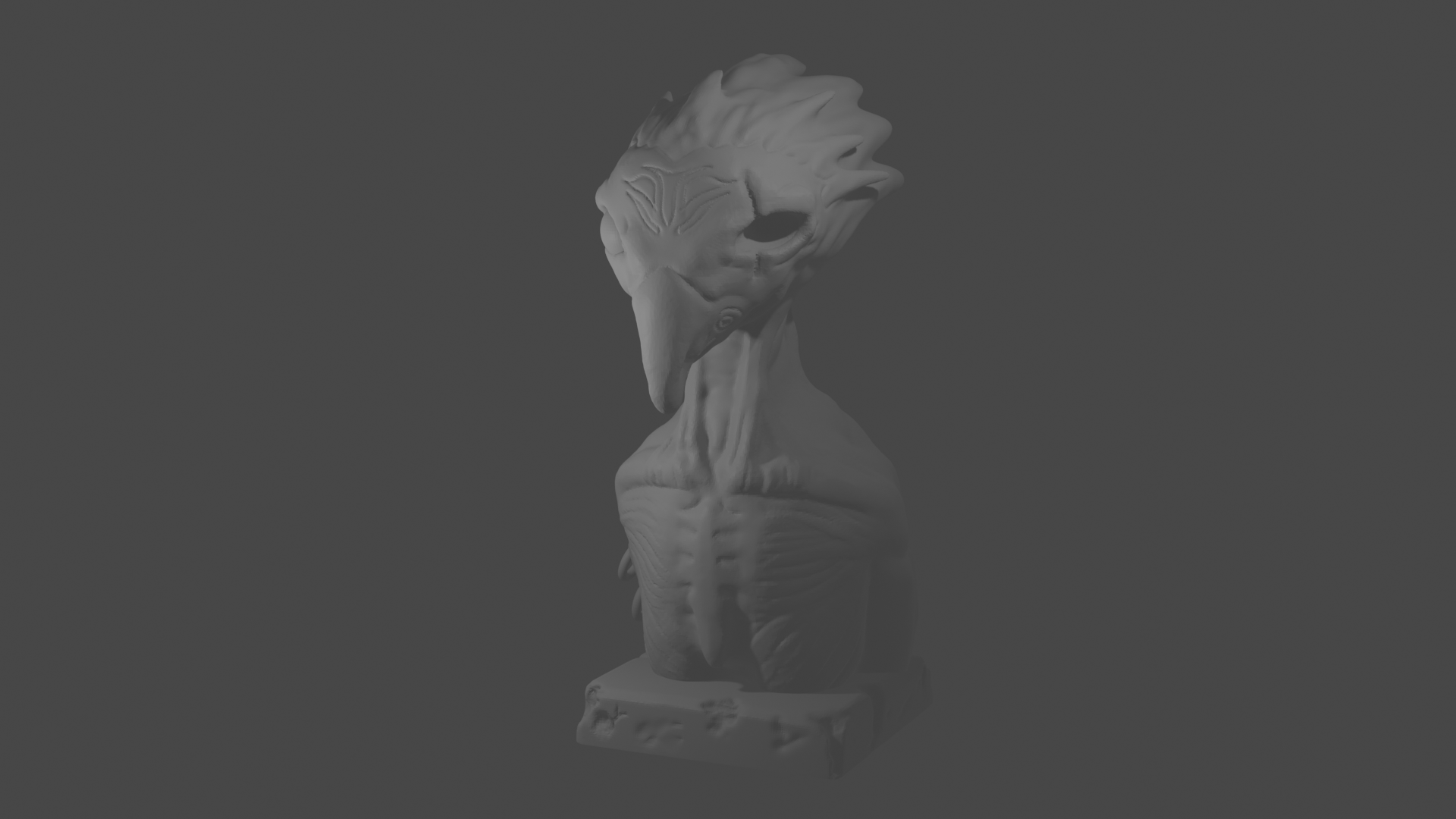 Bird guy bust