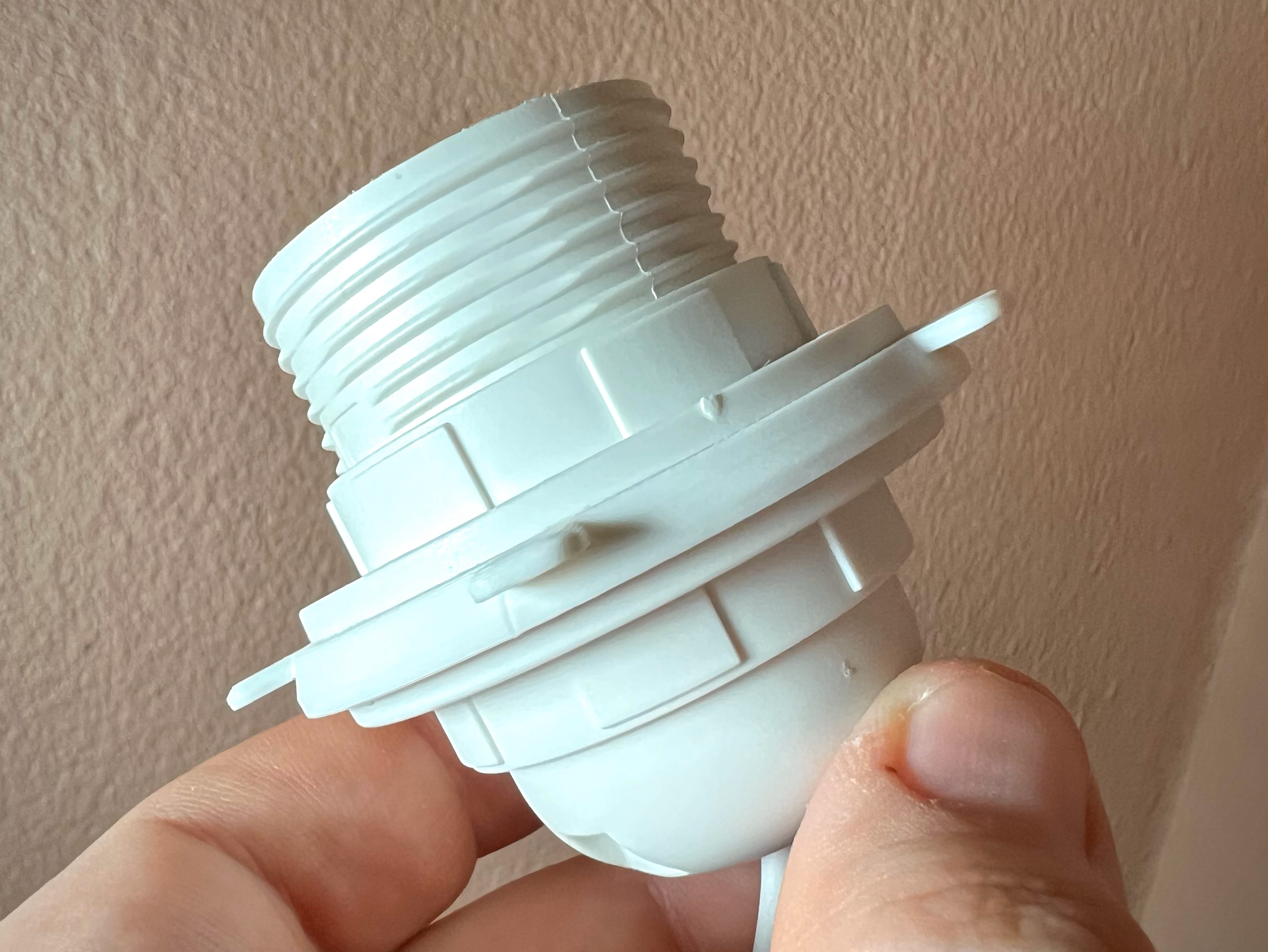 Miniatura 2 do modelo 3D Moon Lamp Adapter for E27 plastic threaded socket