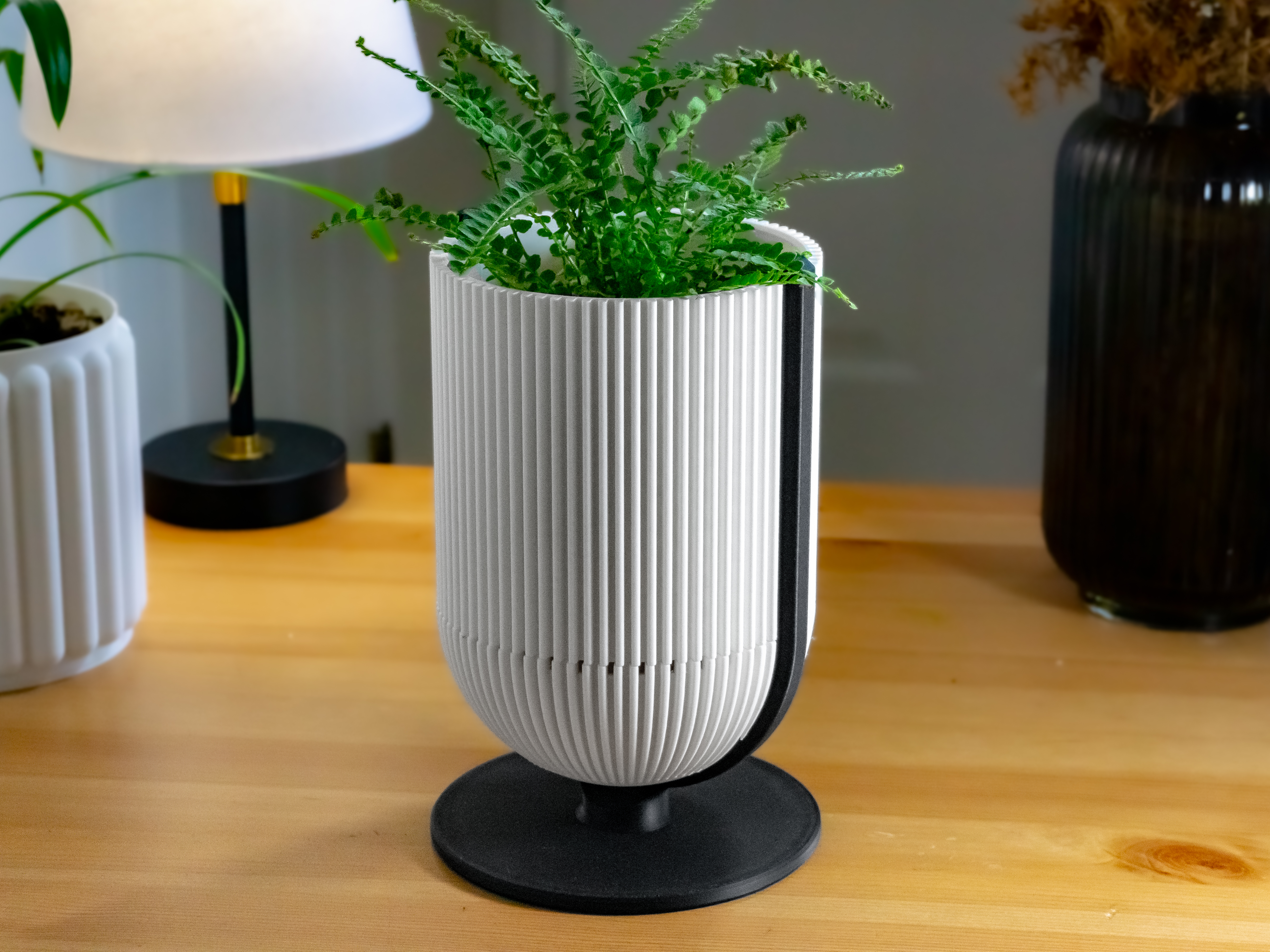Classy Stand Planter - Mid-Century Modern Style Planter - with Drainage Holes - Drip Tray