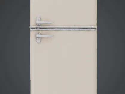 Retro Vintage Refrigerator 3D Printable Model – Classic Kitchen Fridge