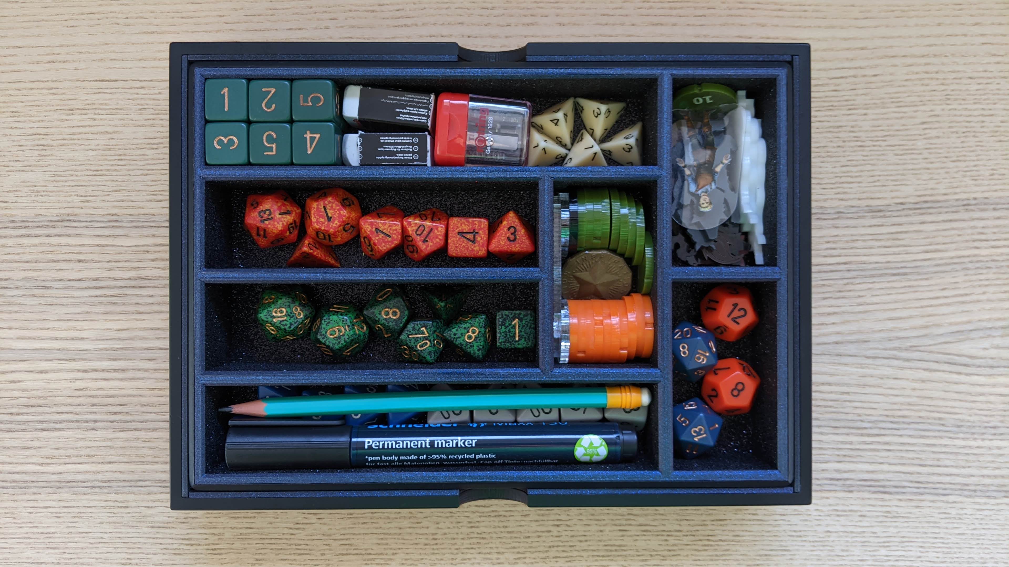 Versatile Magnetic Dice Box & Dice Tray