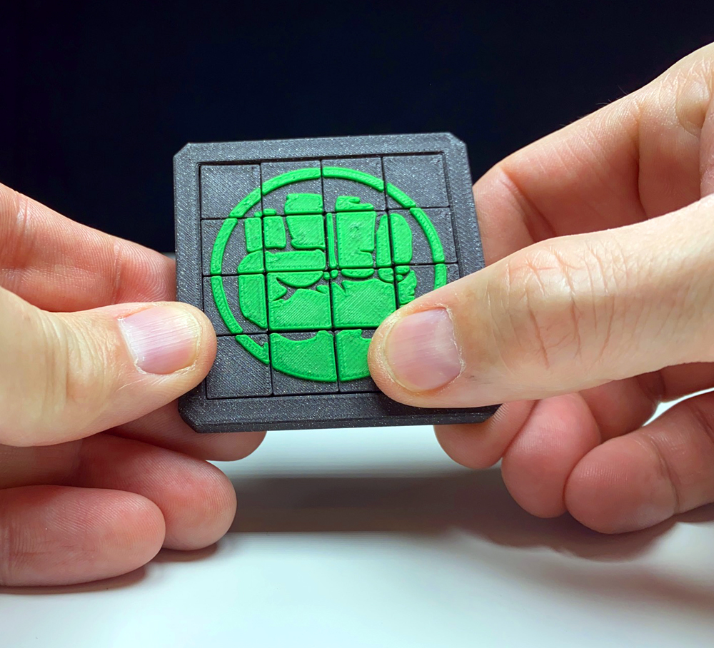 HULK Sliding-Puzzle Print-In-Place (Schiebepuzzle)