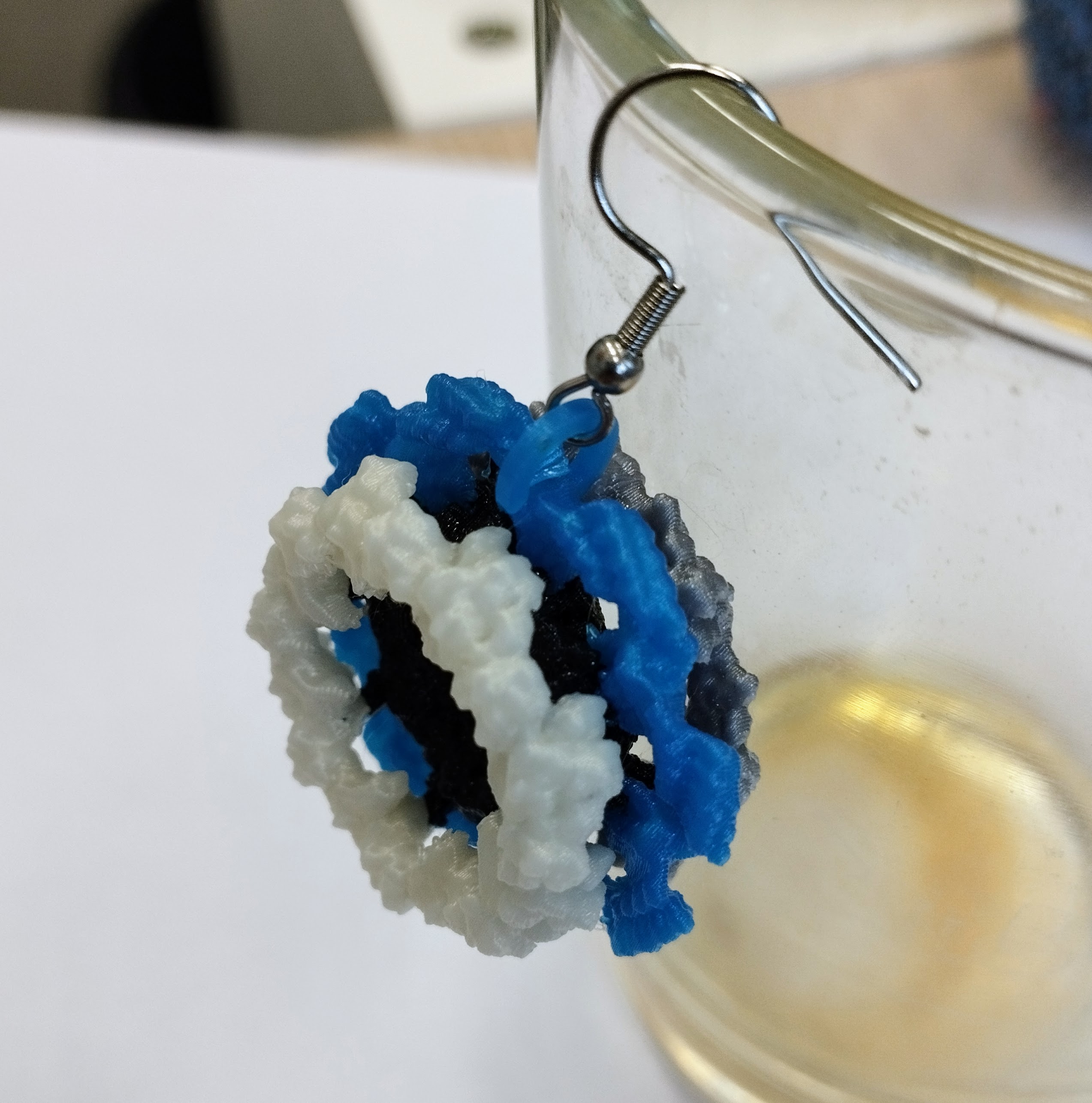 Educational model: Nuclear Pore Complex Earrings (multi-material)