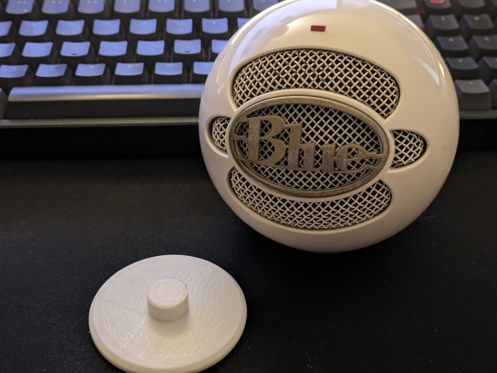 5/8-27 Mic Small Base - Round - Blue Snowball iCE