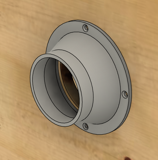 120 mm fan to 100 pipe adapter