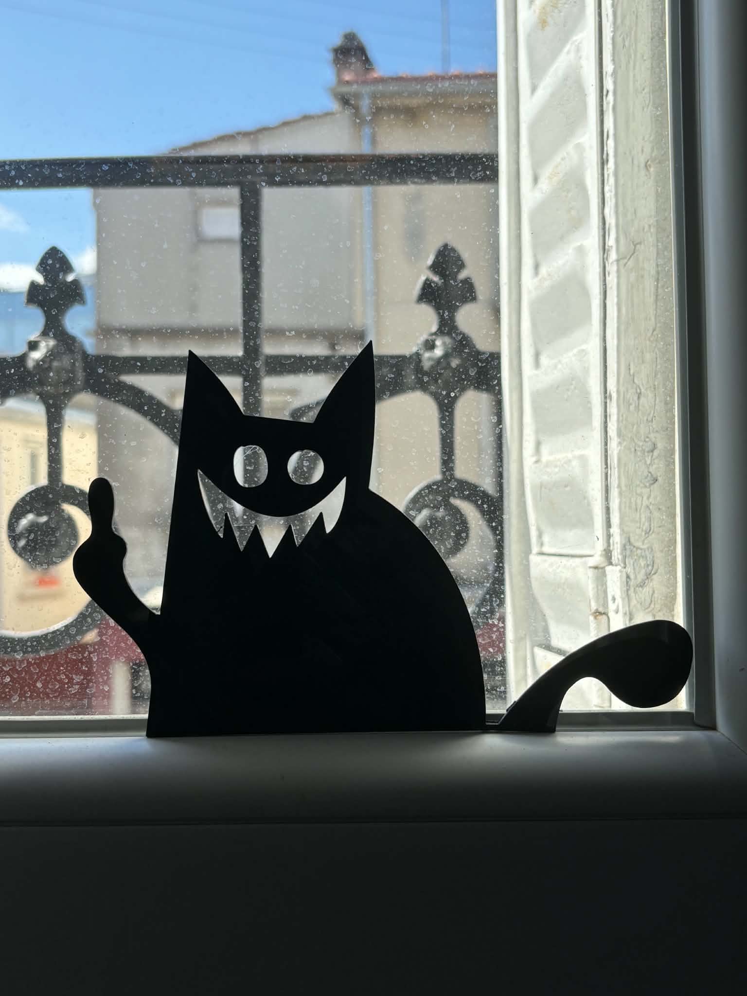 silhouette chat noir halloween