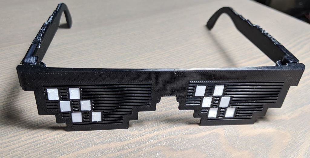 Deal With It Meme Glasses - remixed hinges (uses M3 bolt)