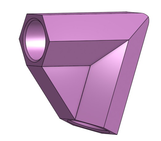 Hexagonal Corner Connector x2 72deg for PCV Tubing