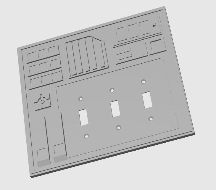 Galaxys Edge 3 gang rocker switch panel by BlckStar Download free STL