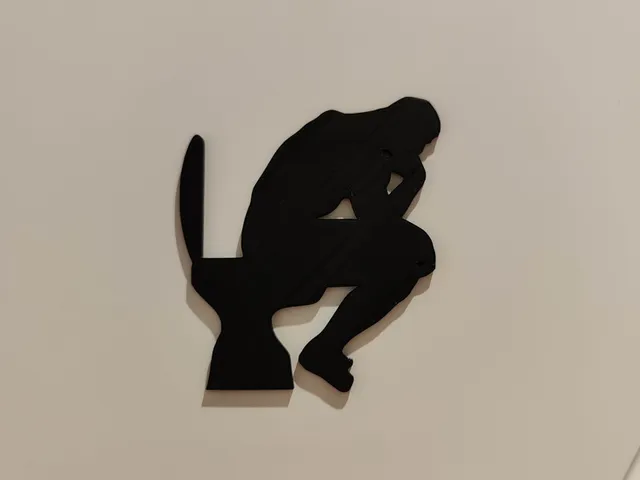 Rodin's "The Thinker" WC / Restroom / Toilet / Bathroom sign