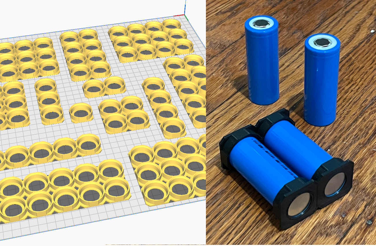 26700 (2670) cell holder / cap / clip for Lithium ion and Sodium ion (Li-ion Na-ion) batteries!