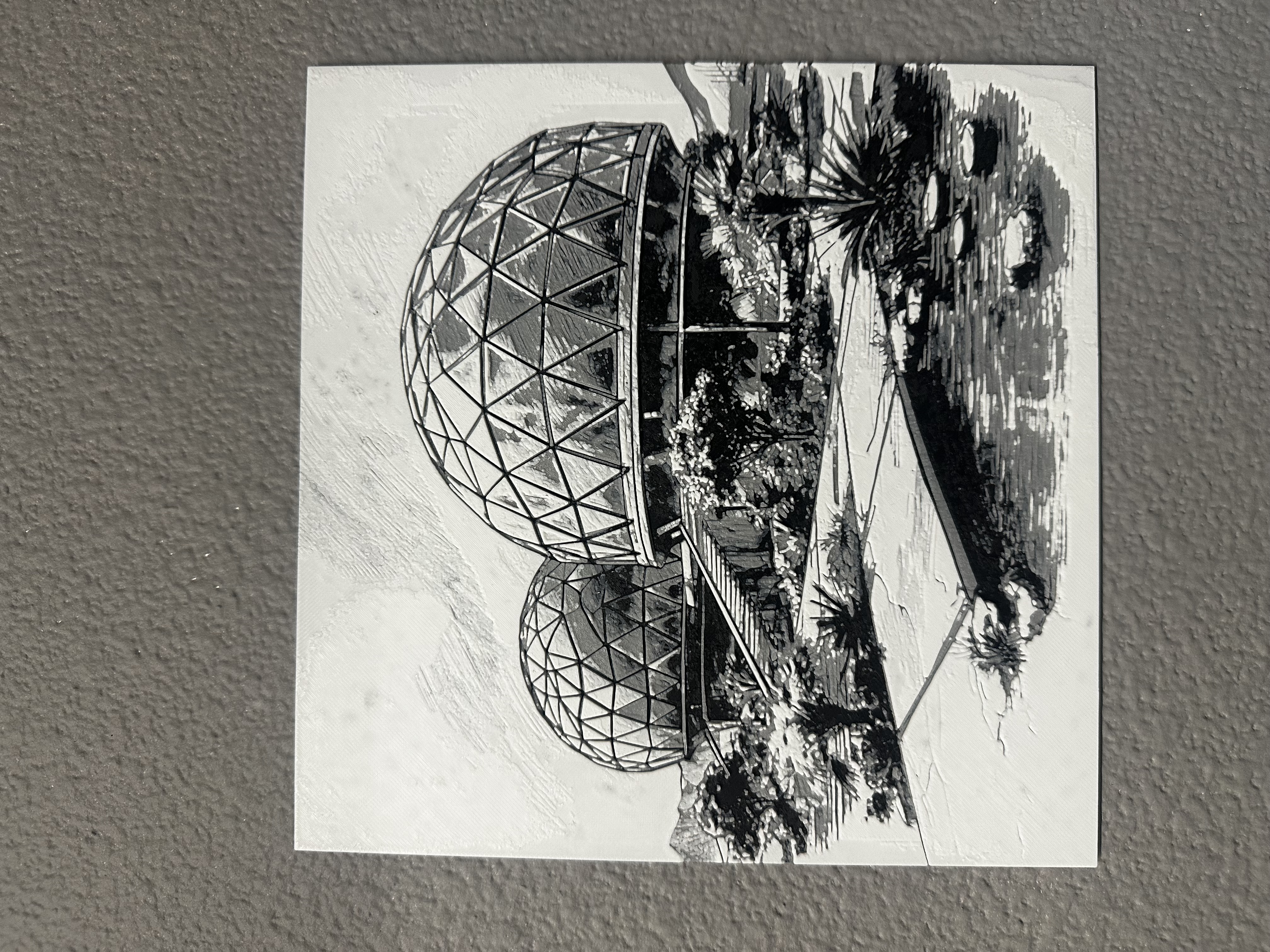 Geodesic Dome Greenhouse, Midjourney -> HueForge
