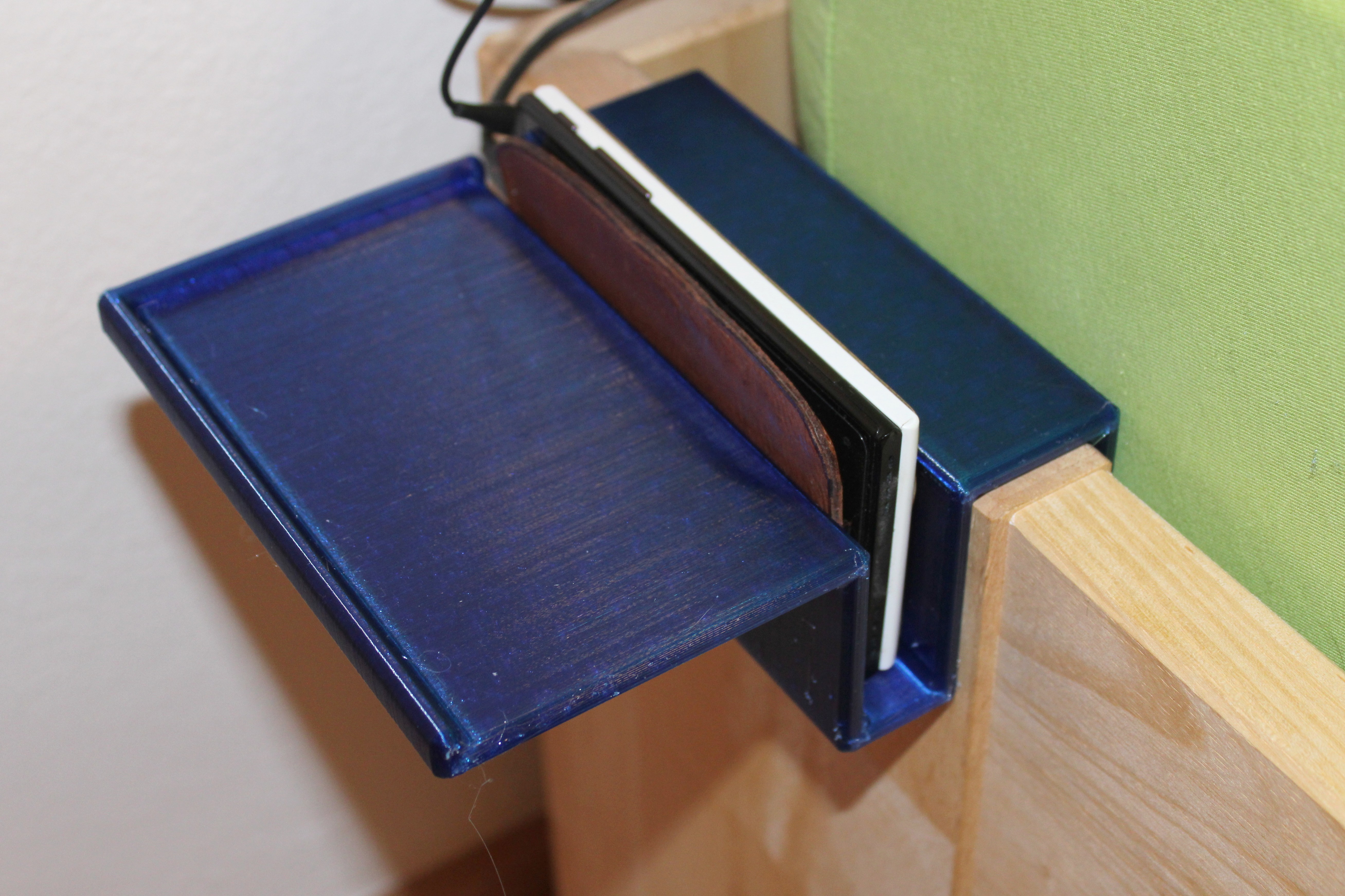 Bedside shelf and phone holder - fits 3cm boards