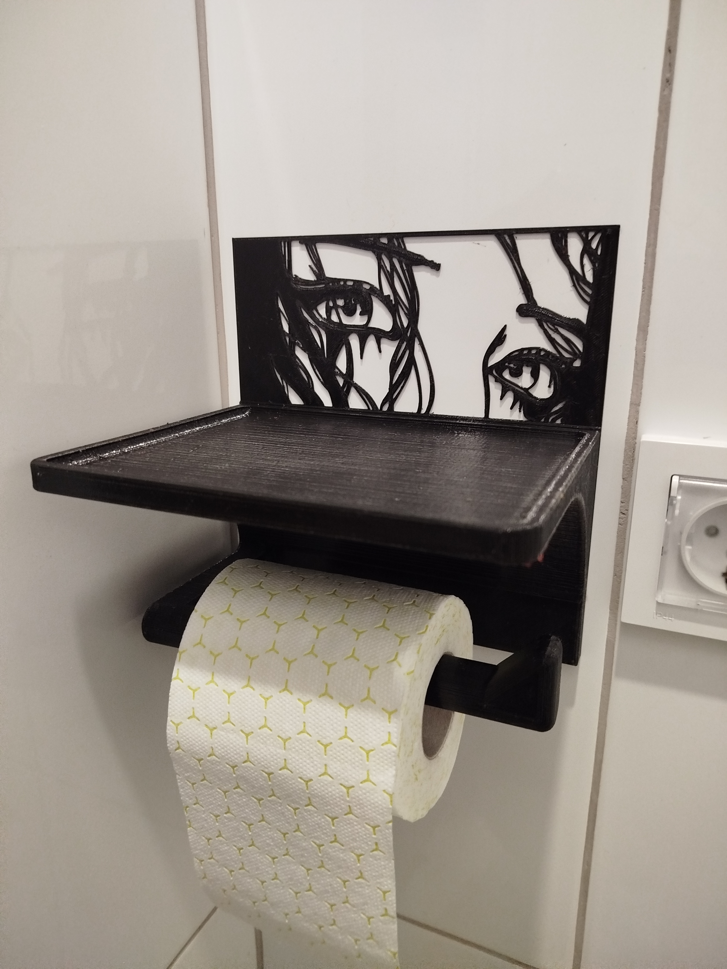 Toilet paper holder with a girl (165mm x 120mm) (rmx)