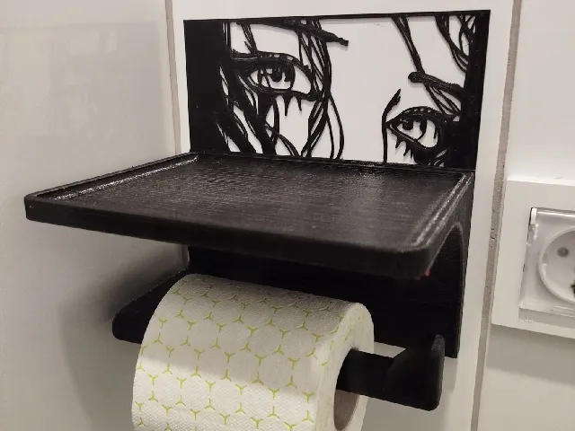 Toilet paper holder with a girl (165mm x 120mm) (rmx)