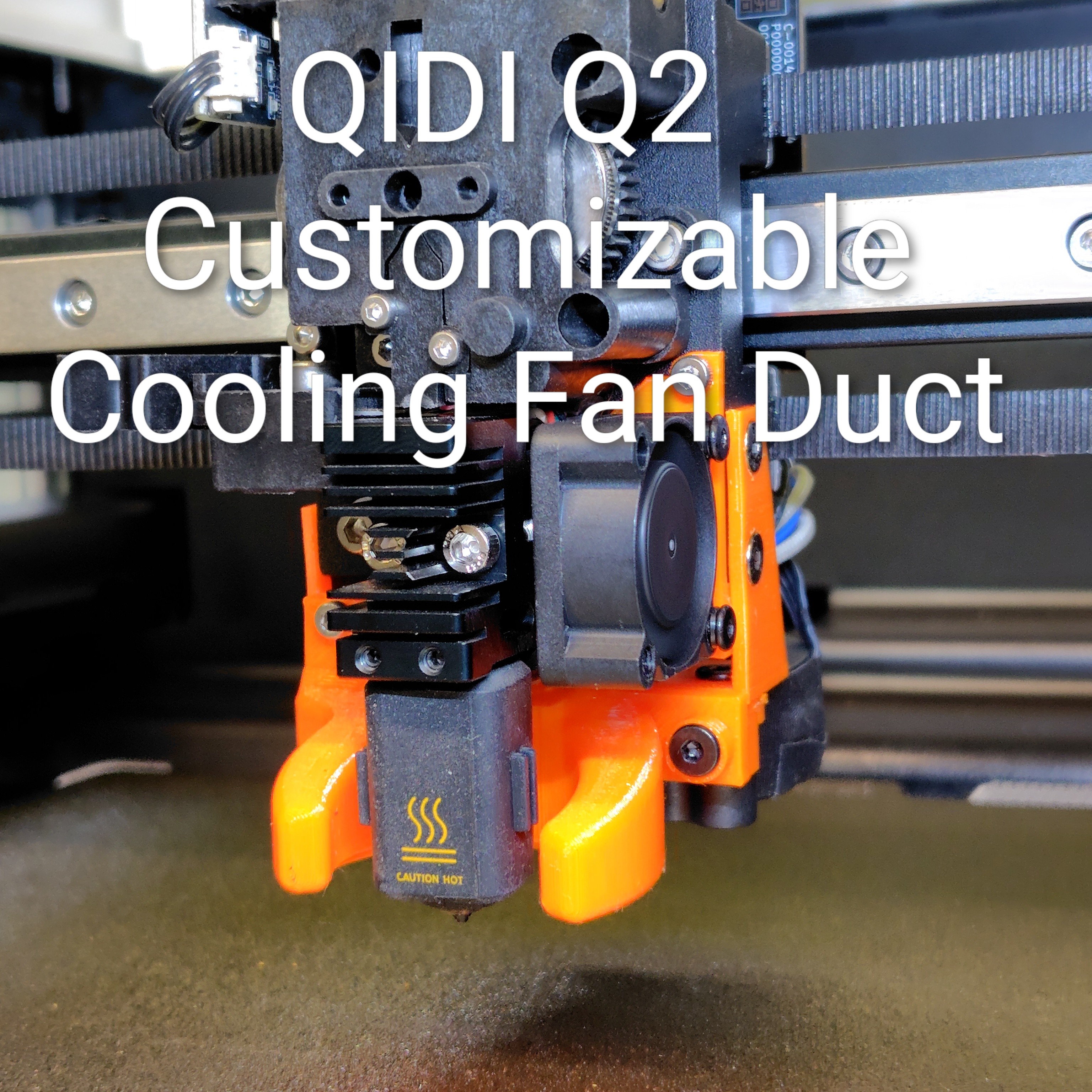 QIDI Q2 Part Cooling Fan Duct customizable