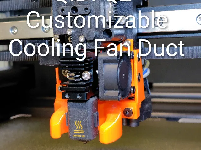QIDI Q2 Part Cooling Fan Duct customizable