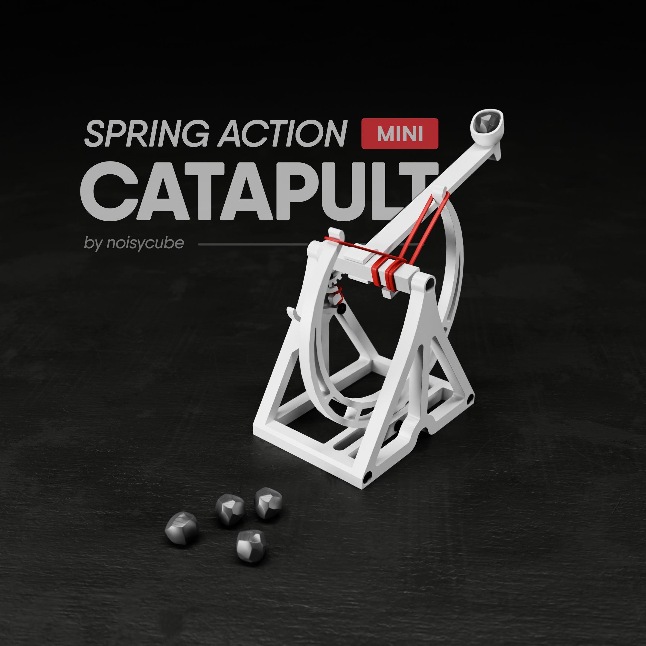 Spring Action Mini Catapult by noisycube | Printables Store