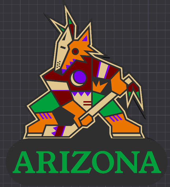 Arizona Coyotes Light Box by 3DKP | Download free STL model ...