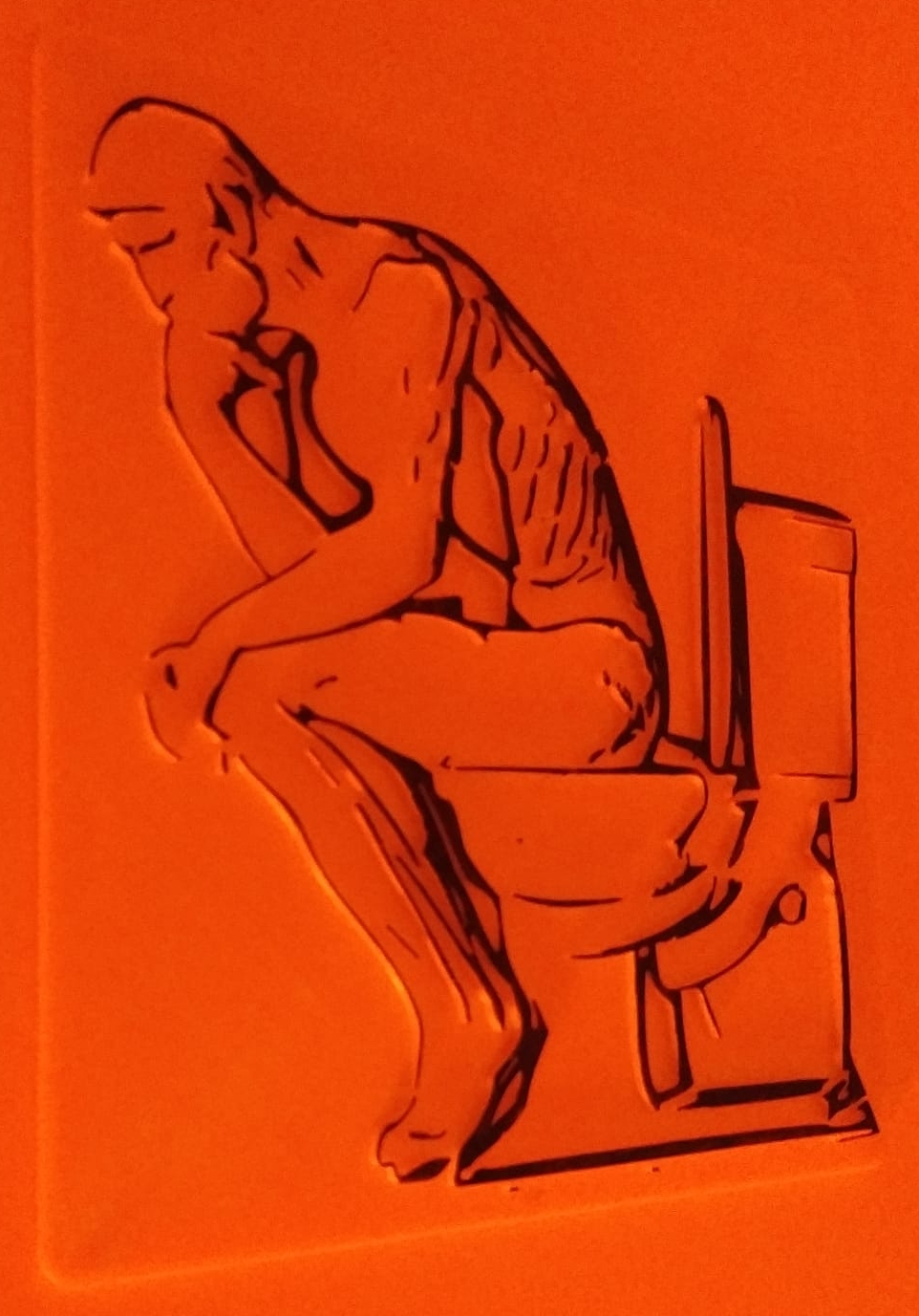 "The Thinker" WC/Toilet Sign