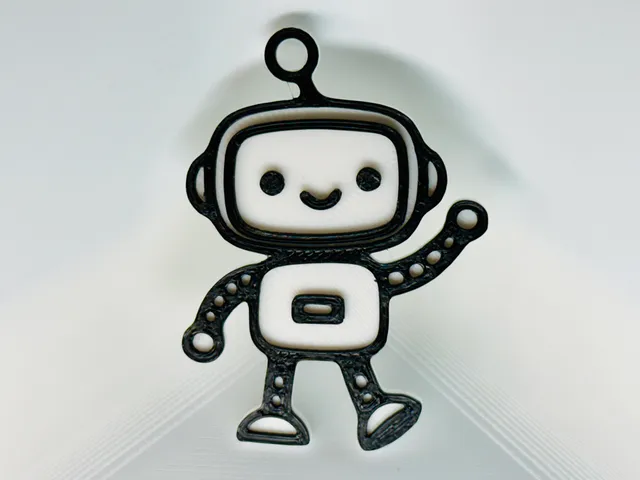 Waving Robot Keychain