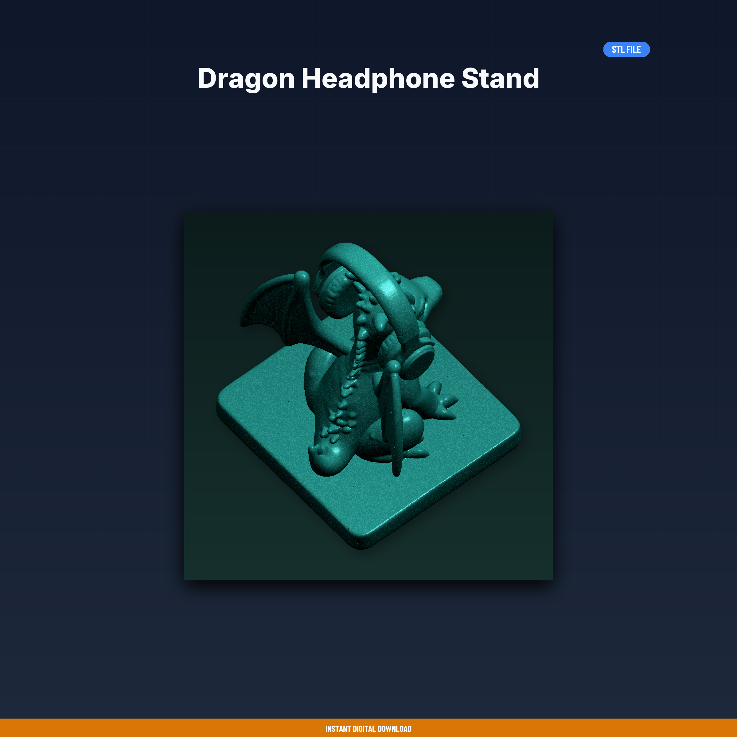 Dragon Headphone Stand - 3D Printable STL File