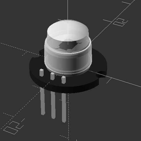 OpenSCAD HC-SR602 pir module dummy by Pixtxa | Download free STL model ...