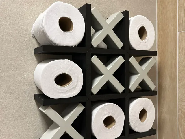 Tic Tac Toe Toilet Paper Holder