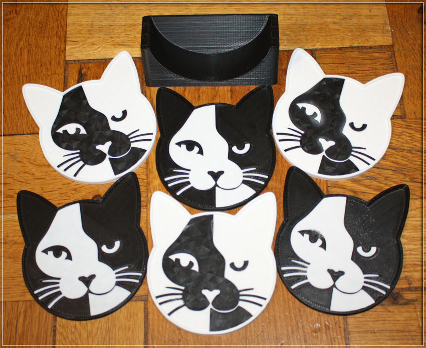 Miniatura 5 do modelo 3D Cat Coasters