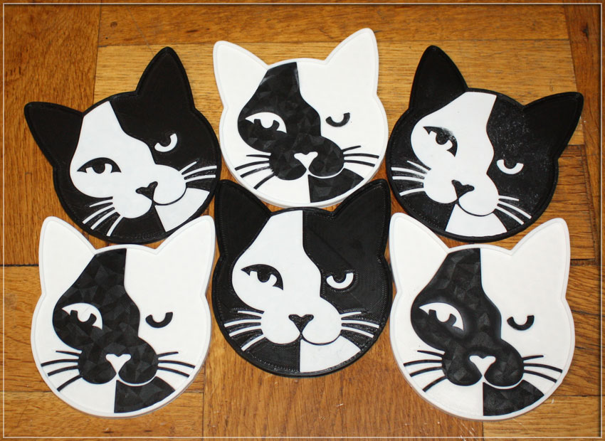 Miniatura 4 do modelo 3D Cat Coasters