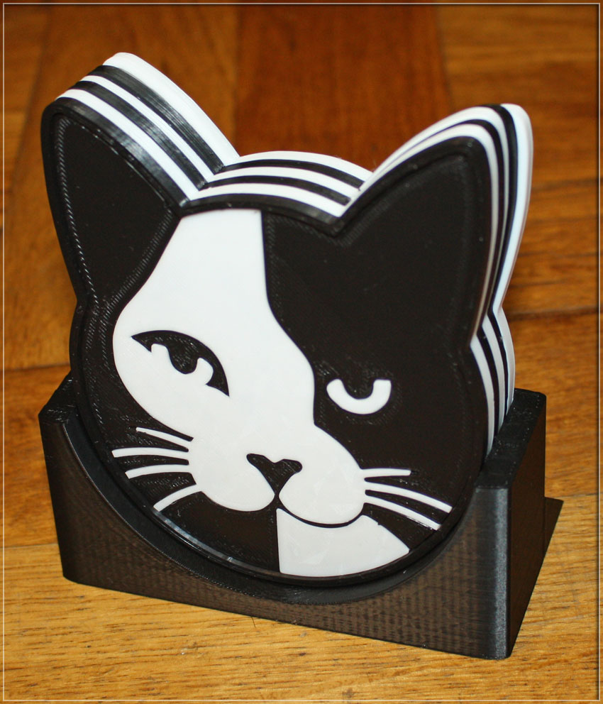 Miniatura 6 do modelo 3D Cat Coasters