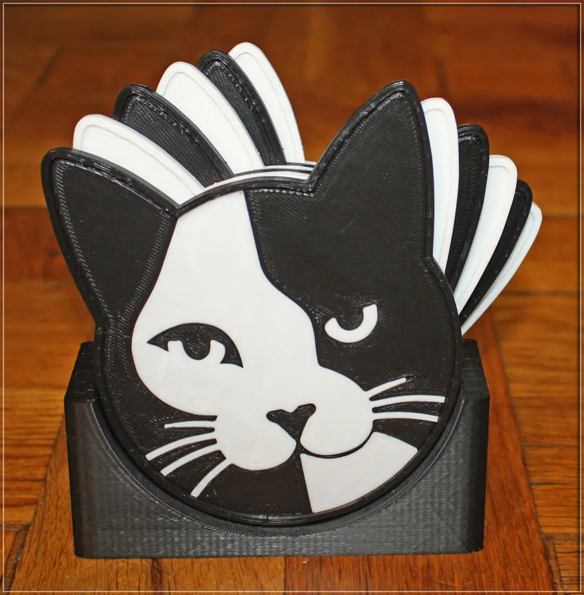 Cat Coasters by Kalbo Download free STL model Printables