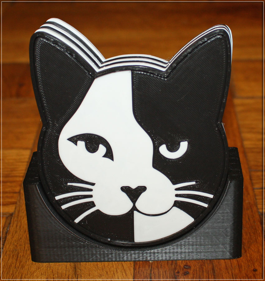 Miniatura 2 do modelo 3D Cat Coasters